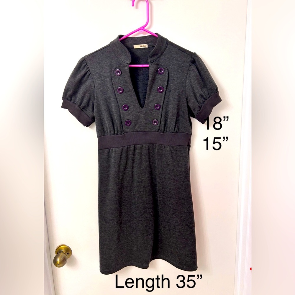 Be Bop Dress Charcoal Gray Size L